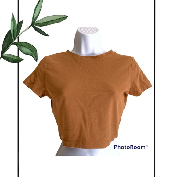wild fable Tops - Wild Fable Women's Tan Crop Top Shirt